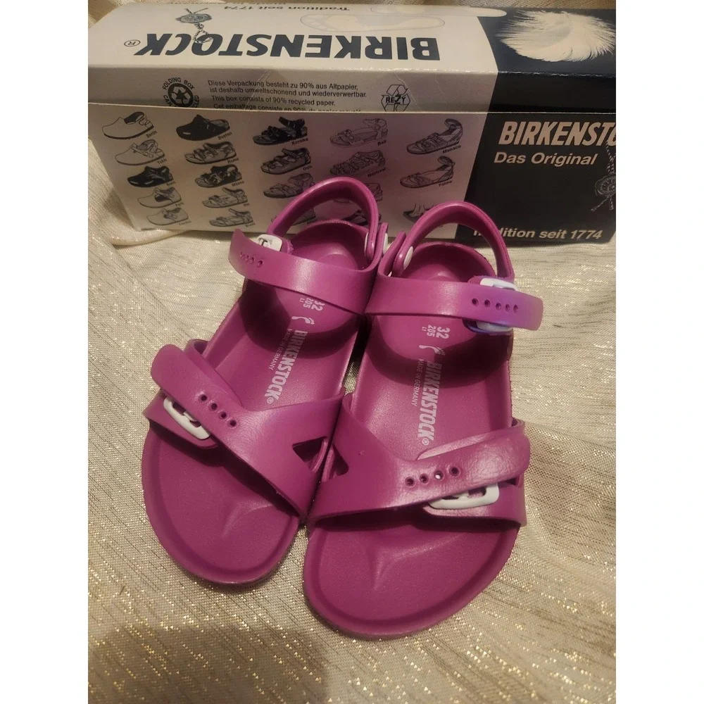 Birkenstock Rio Eva Kids Sandals Purple Pink Shoes Child Size L1 NEW